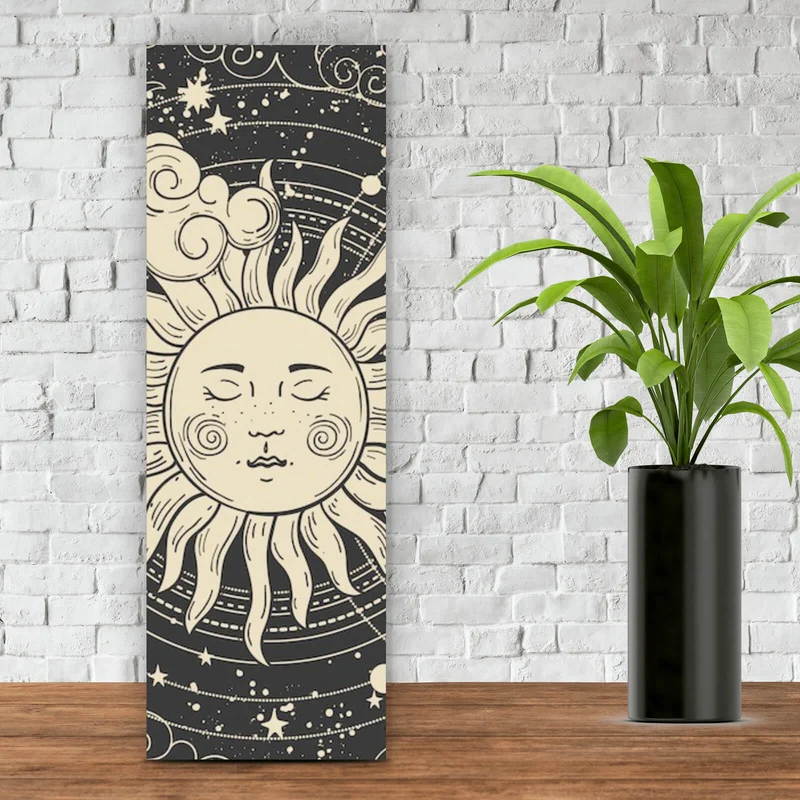 Acrylglasbild Sonne und Mond vereint Boho Style Panorama Hoch