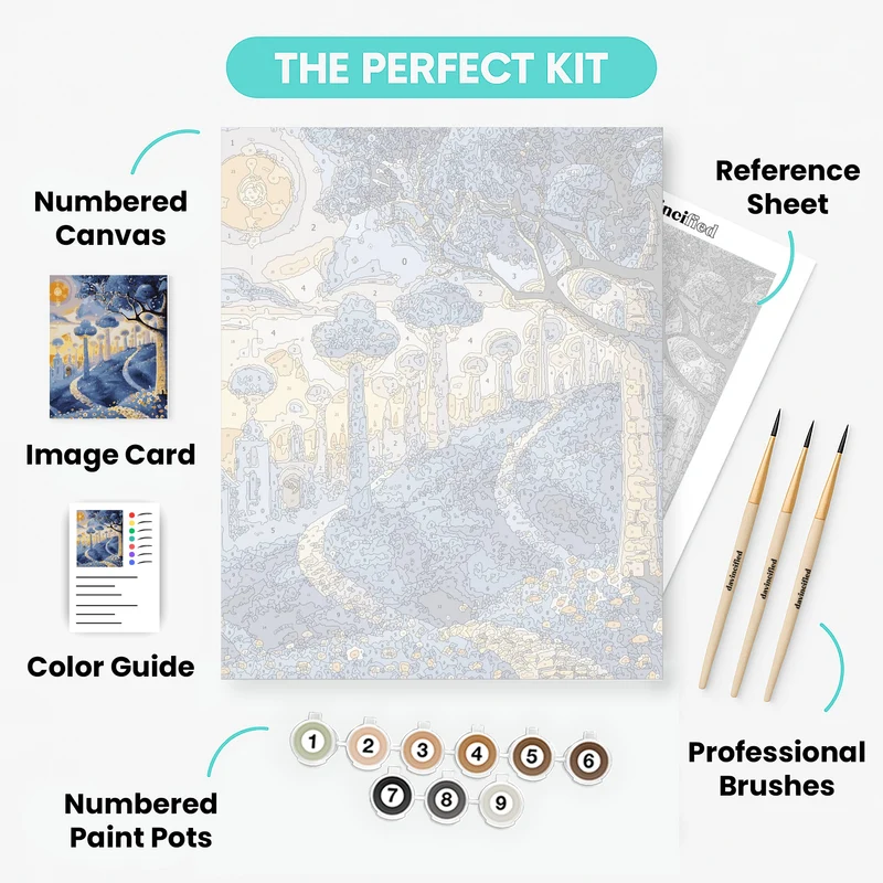 Mystical Moonlit Garden - Paint by Numbers Kit