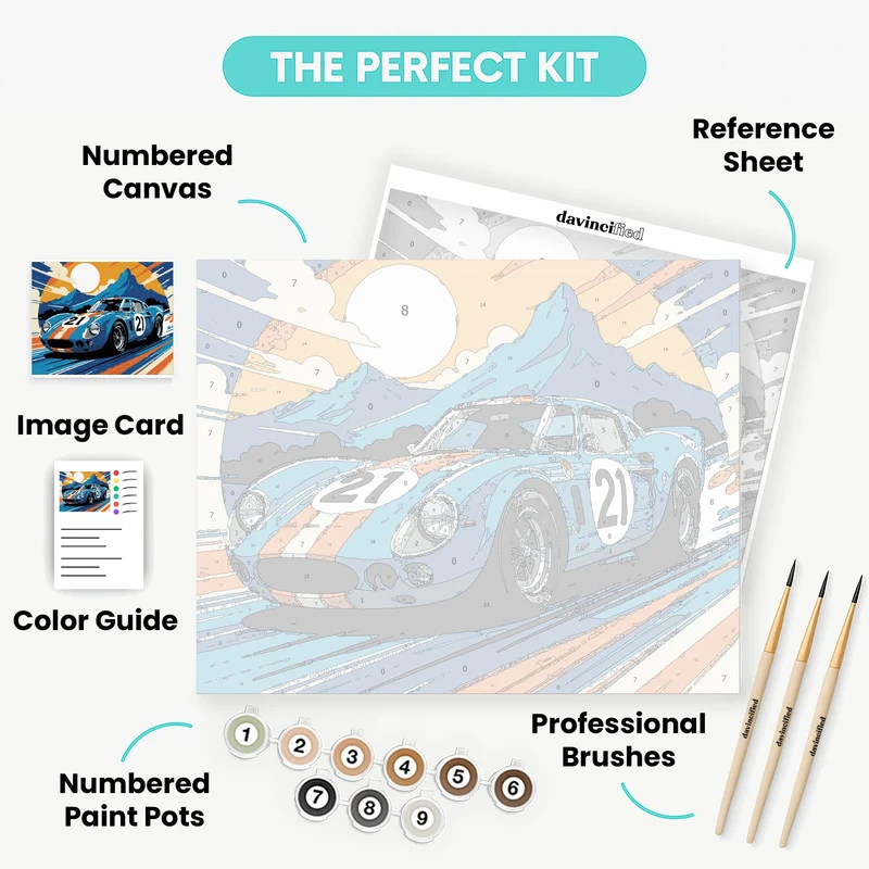 Vintage Racing Legend - Paint by Numbers Kit