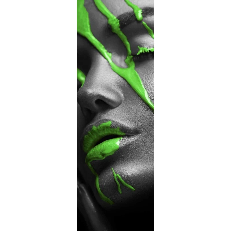 Acrylglasbild Green Lips Panorama Hoch