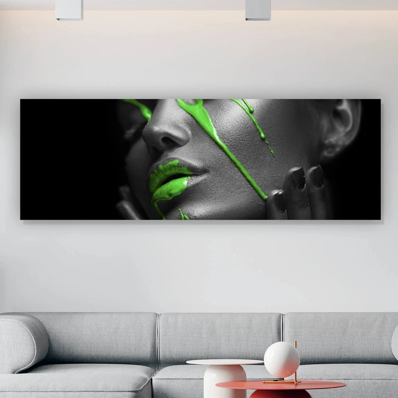 Spannrahmenbild Green Lips Panorama