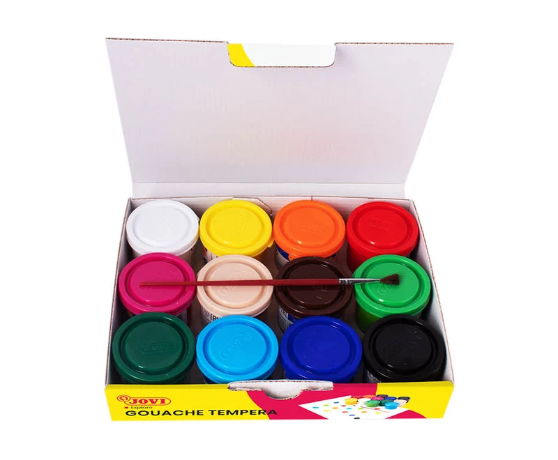 Jovi Premium colori a tempera 12 x 35 ml con pennello