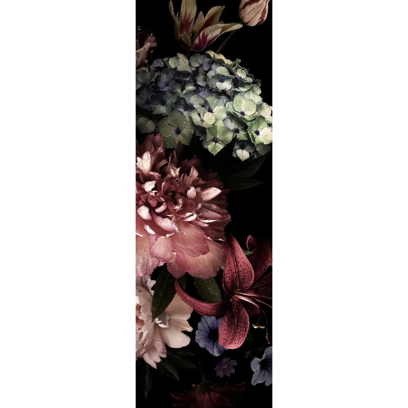 Aluminiumbild Vintage Blumen Panorama Hoch