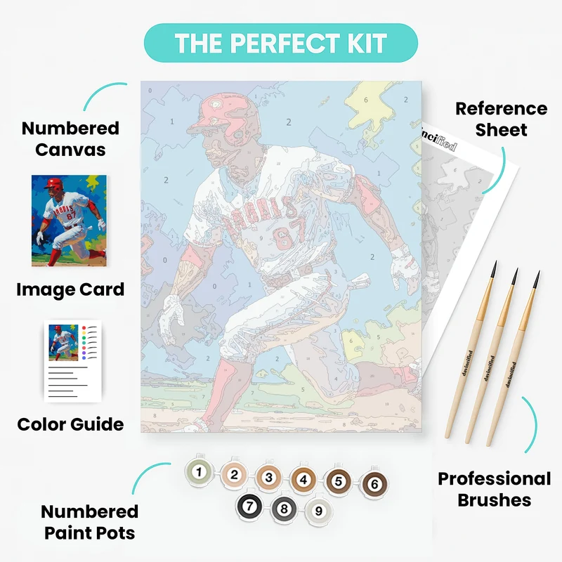 Professional Baseball Player - Paint by Numbers Kit
