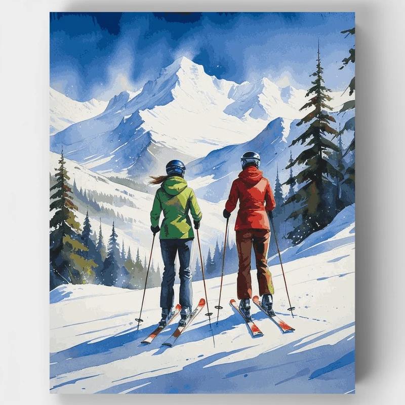 Winter Ski Adventure - Paint by Numbers Kit
