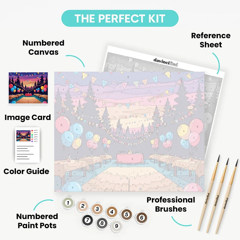 Sunset Party Celebration - Paint by Numbers Kit
