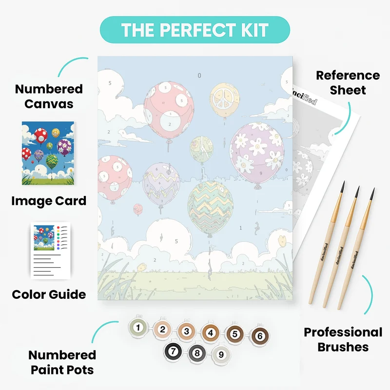 Peace & Joy Balloons - Paint by Numbers Kit