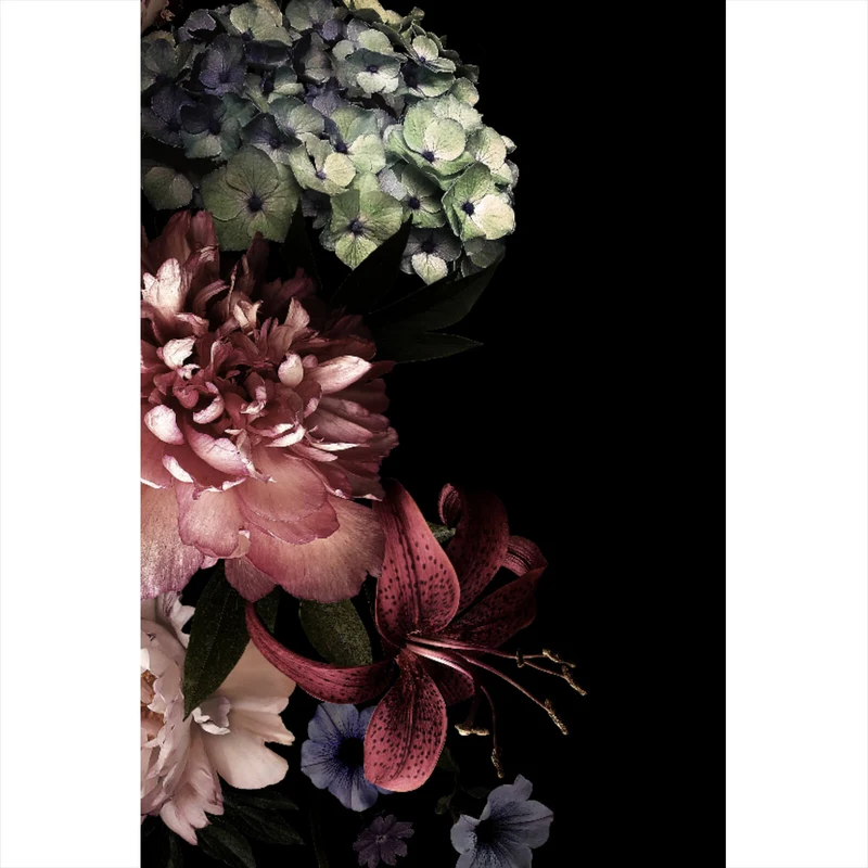 Spannrahmenbild Vintage Blumen Hochformat
