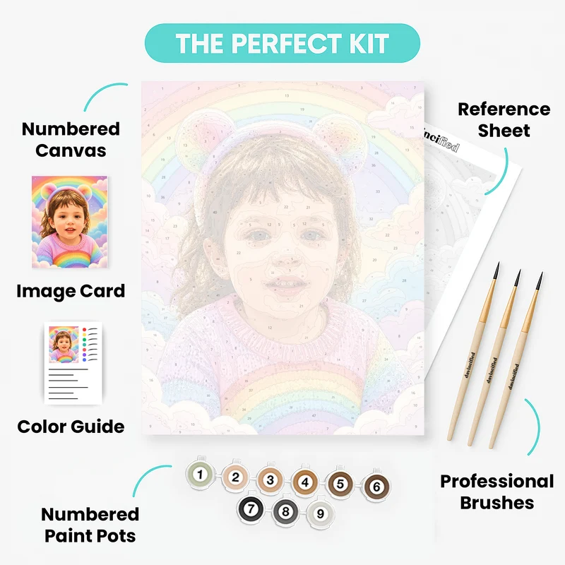 Rainbow Dreams - Custom Paint by Numbers Kit