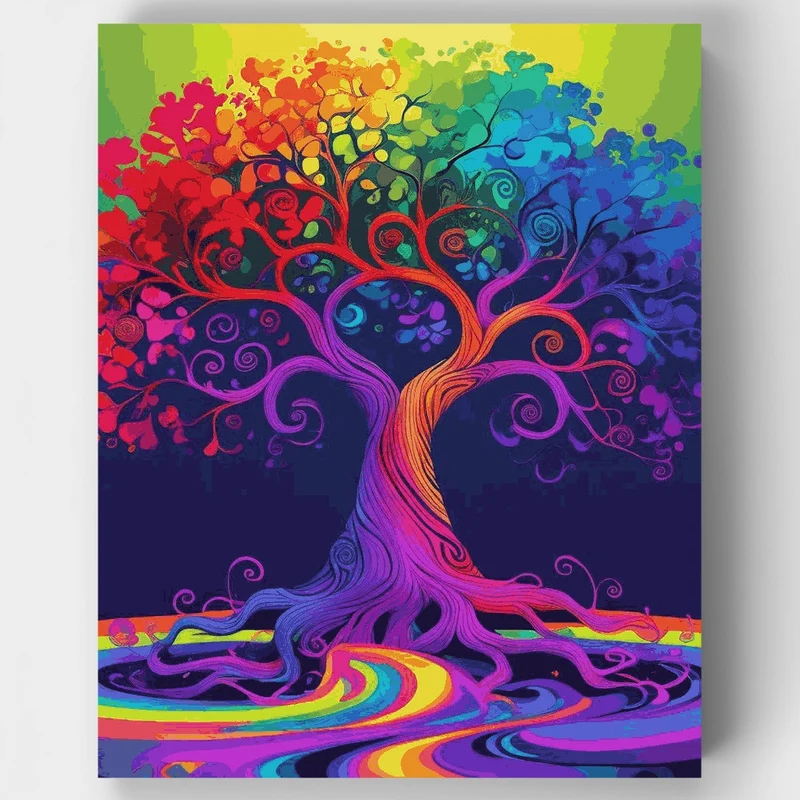 Rainbow Tree of Life - Paint by Numbers Kit