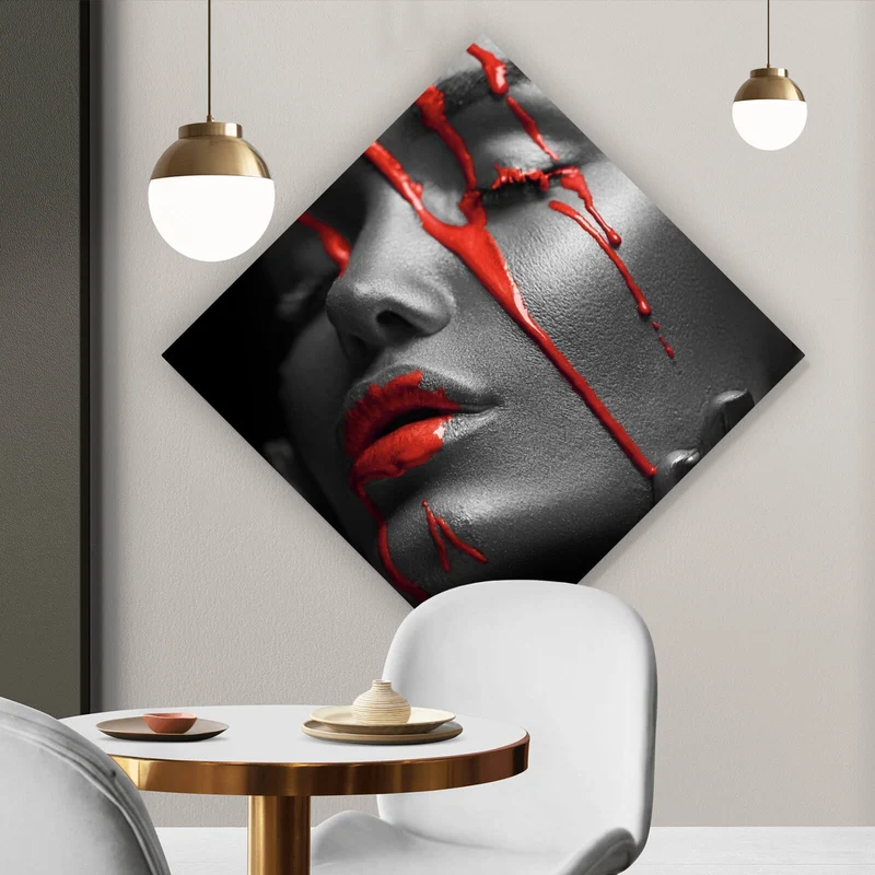 Poster Red Face Raute