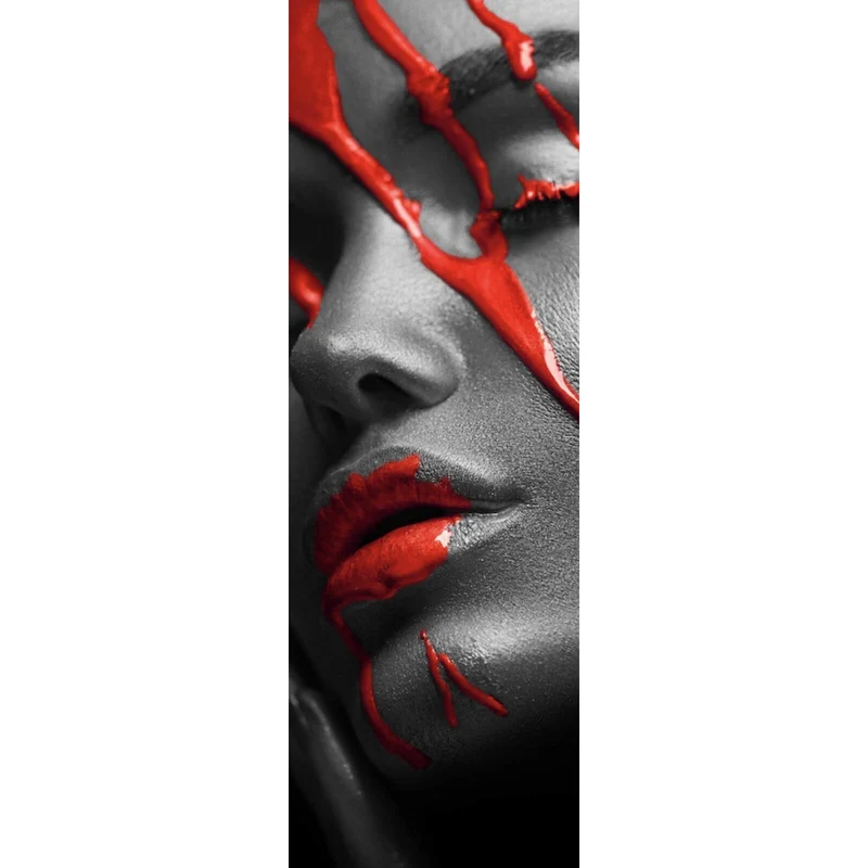 Spannrahmenbild Red Face Panorama Hoch