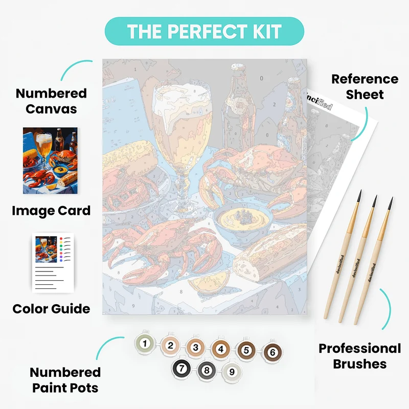 Seafood Feast - Paint by Numbers Kit