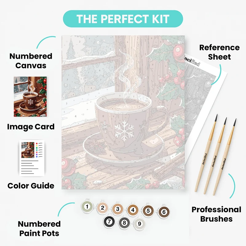 Christmas Morning Hot Cocoa - Paint by Numbers Kit