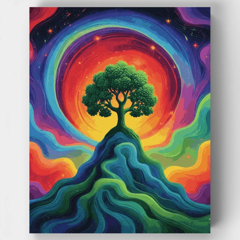 Celestial Tree of Harmony - Paint by Numbers Kit