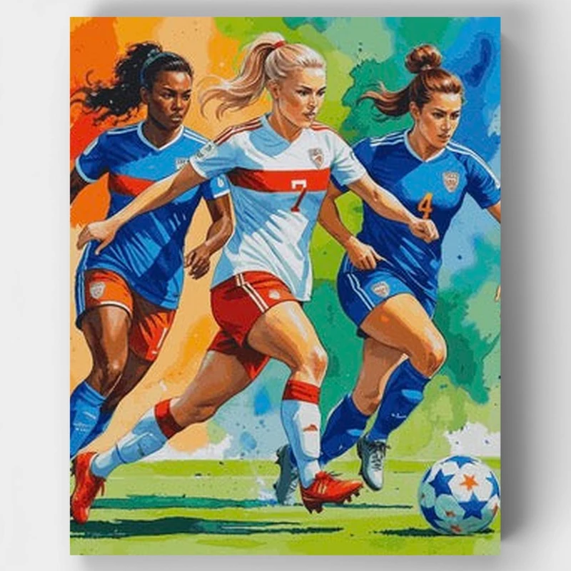 Women's Soccer Champions - Paint by Numbers Kit