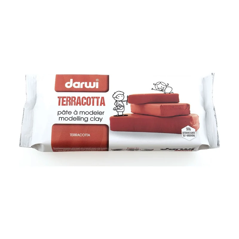 Lufthärtende Modelliermasse DARWI 500 g – Terrakotta