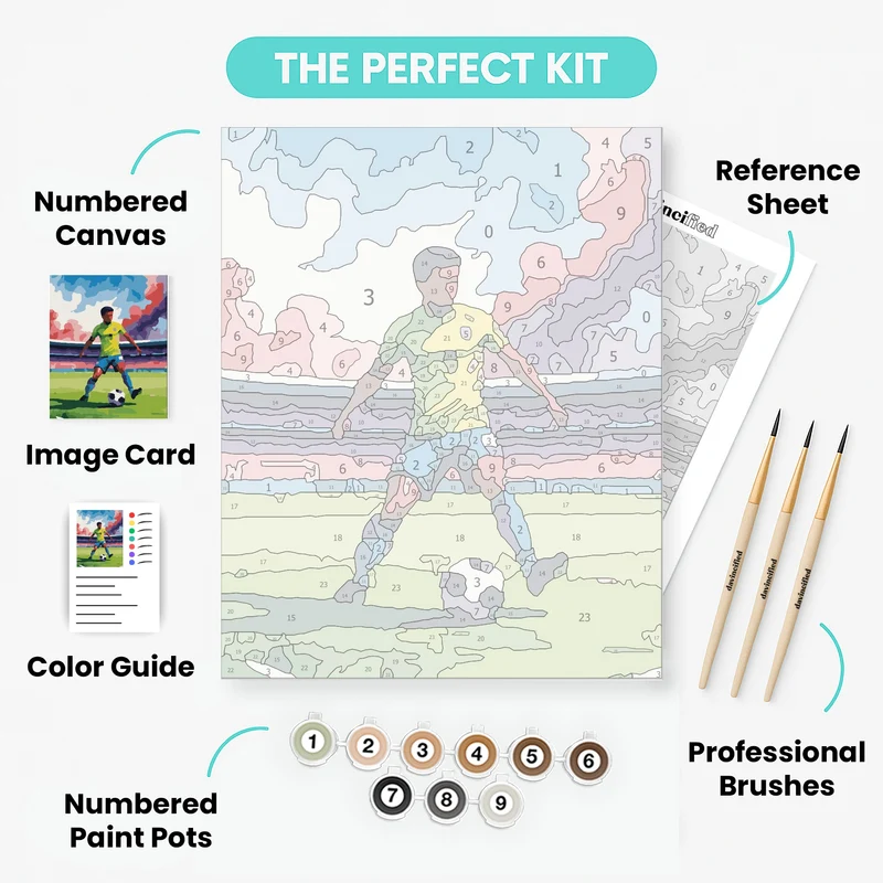 Brazilian Soccer Star - Paint by Numbers Kit