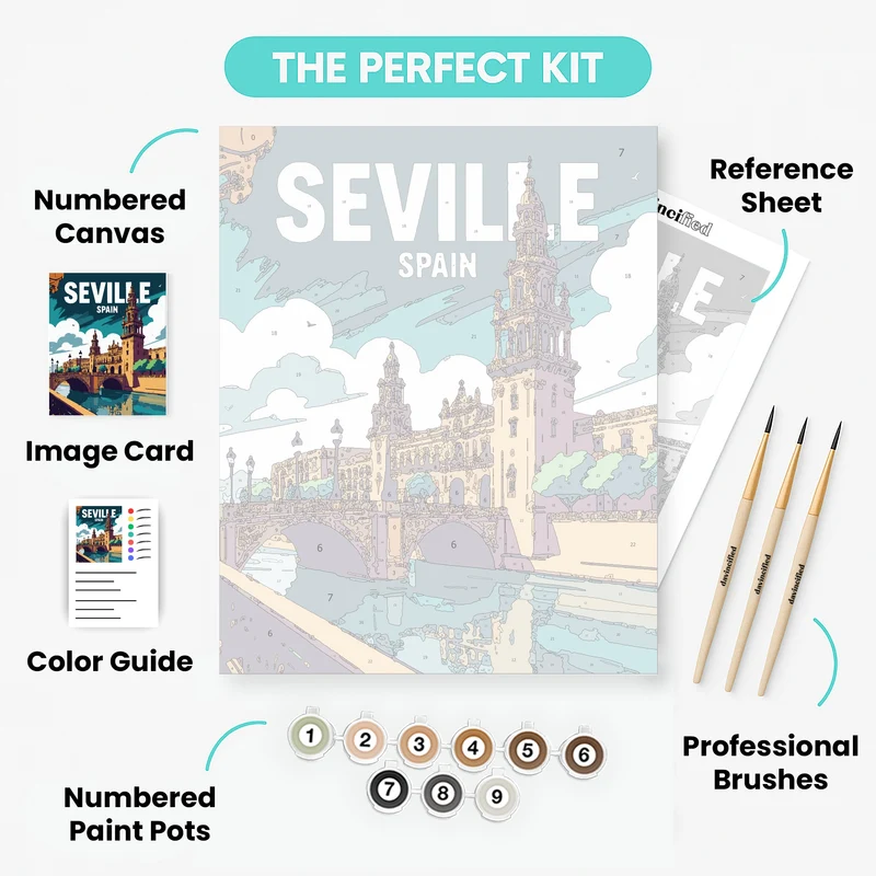 Seville Plaza España - Paint by Numbers Kit