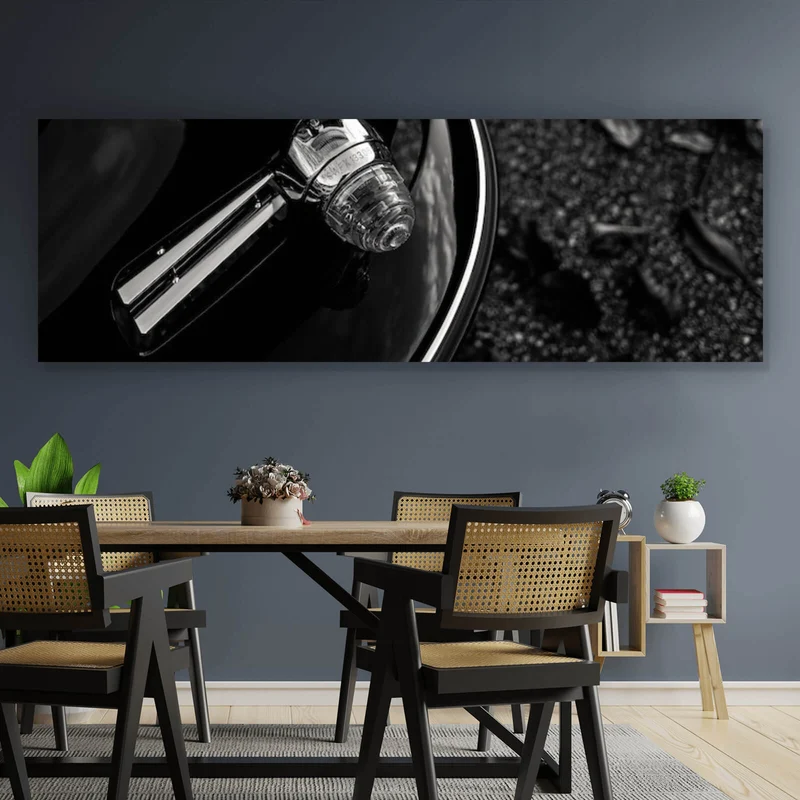 Acrylglasbild Elegante Oldtimer Scheinwerfer Panorama