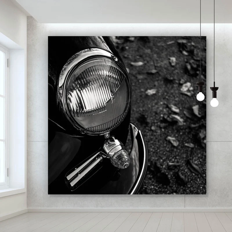 Poster Elegante Oldtimer Scheinwerfer Quadrat