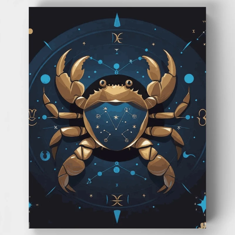 Celestial Cancer Crab - Paint by Numbers Kit