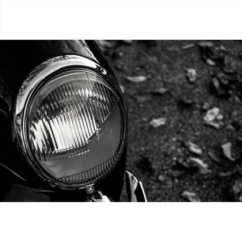 Aluminiumbild Elegante Oldtimer Scheinwerfer Querformat