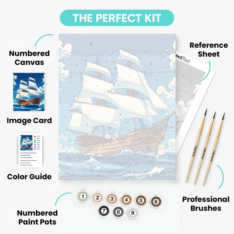 Galleon's Ocean Adventure - Paint by Numbers Kit
