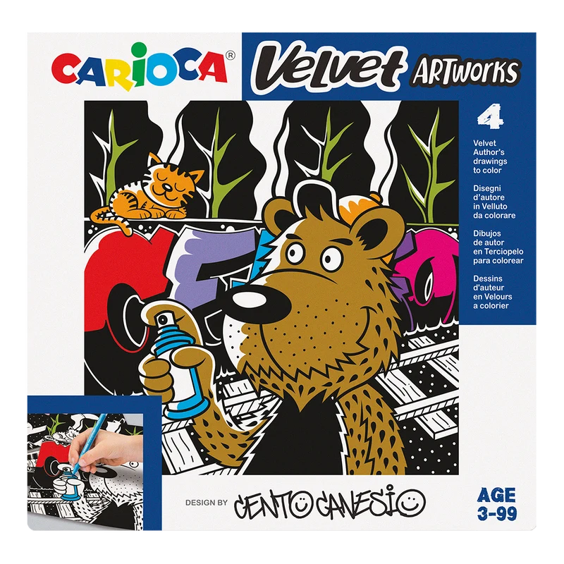 Disegni da colorare in velluto Carioca 4 pz