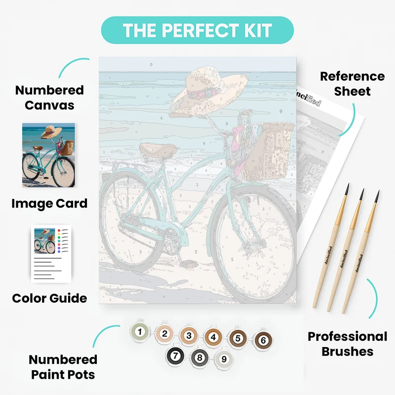Beach Cruiser Paradise - Paint by Numbers Kit