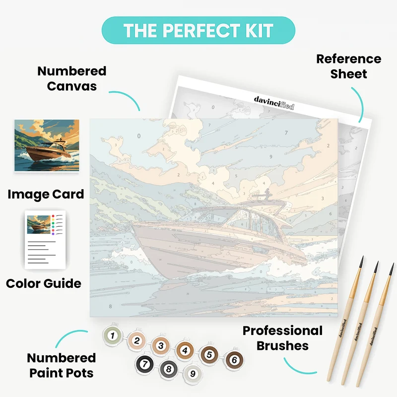 Luxury Yacht Adventure - Paint by Numbers Kit