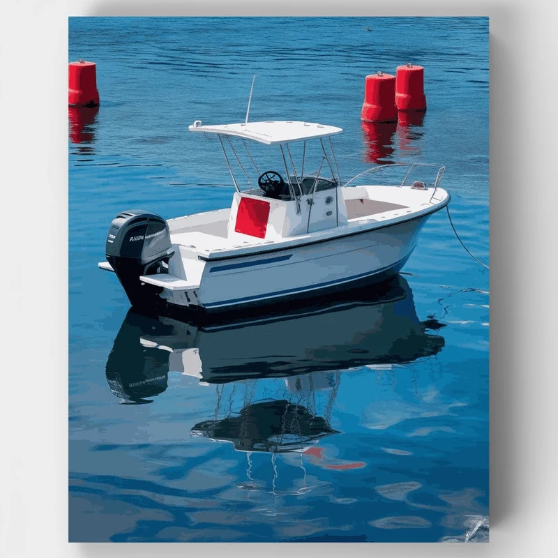 Harbor Fishing Vessel - Paint by Numbers Kit