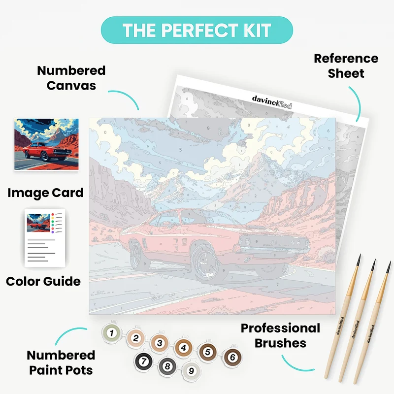 Desert Mountain Challenger - Paint by Numbers Kit