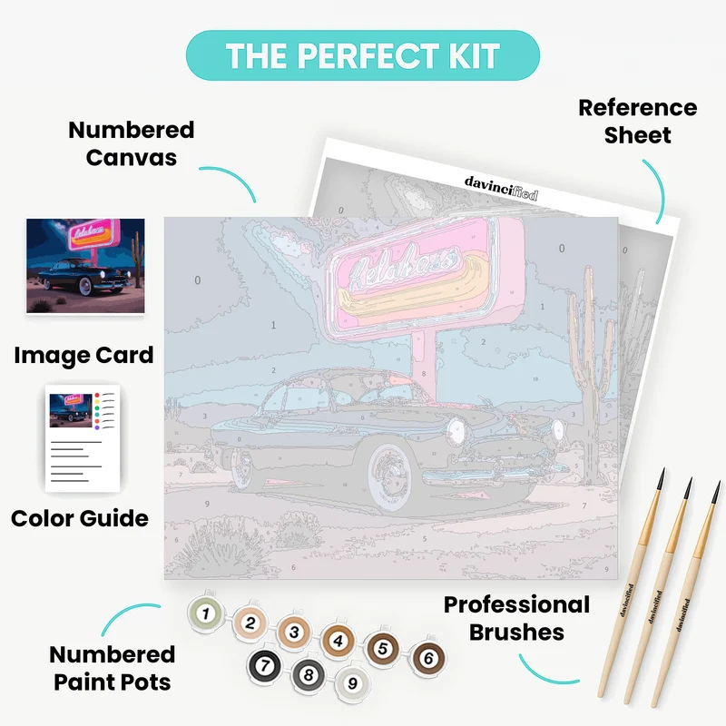 Desert Neon Classic - Paint by Numbers Kit