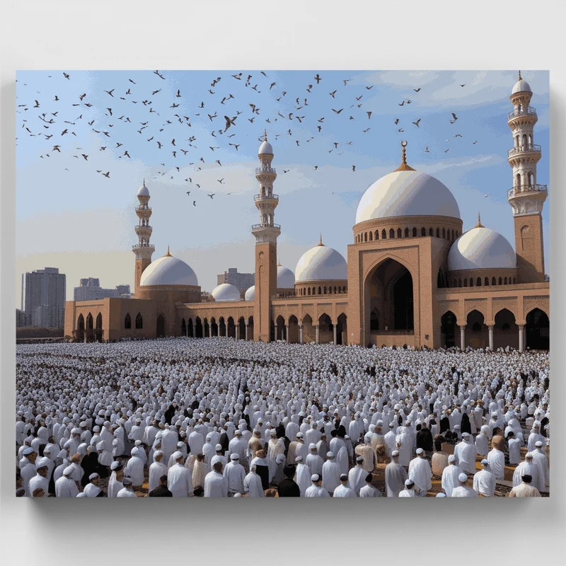 Grand Mosque Prayer - Paint by Numbers Kit