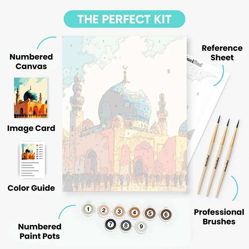 Majestic Islamic Architecture - Paint by Numbers Kit