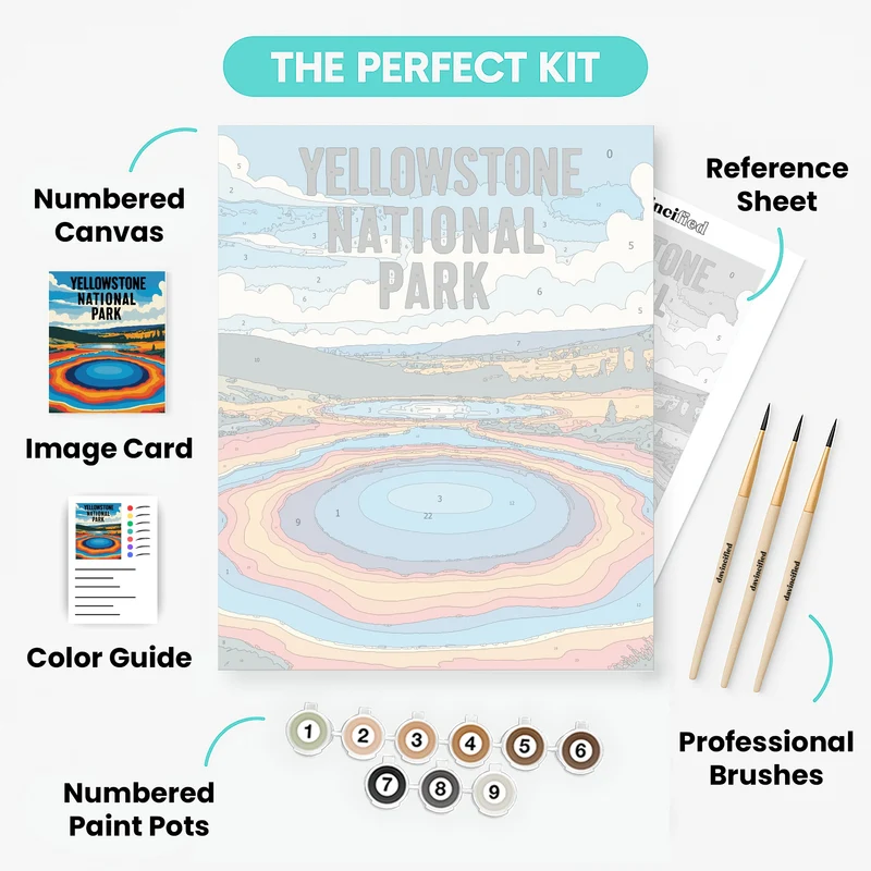 Yellowstone Thermal Pools - Paint by Numbers Kit