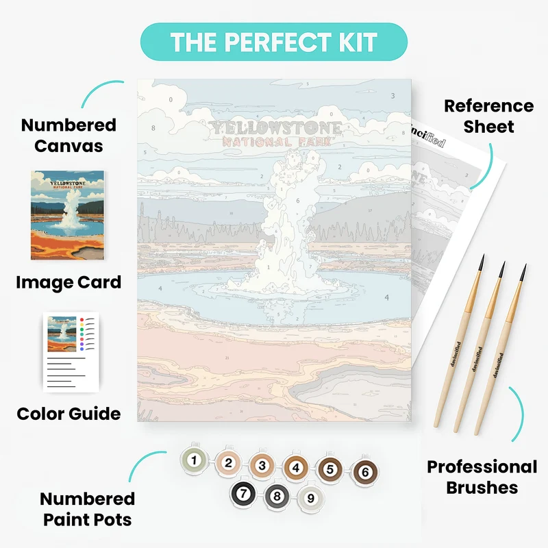 Yellowstone Geyser - Paint by Numbers Kit