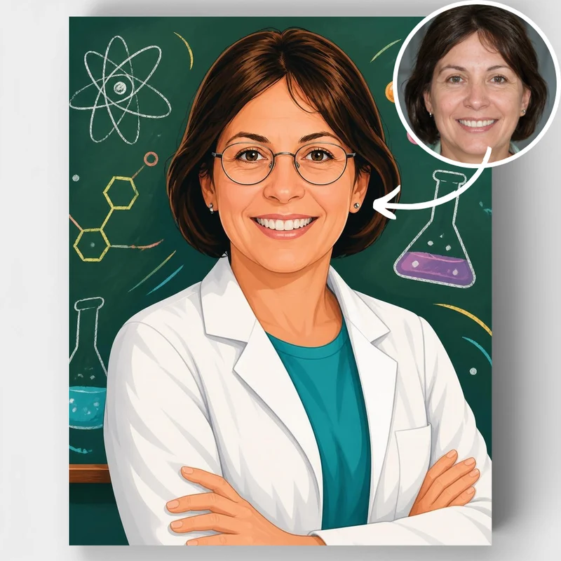 Science Teacher - Custom Paint by Numbers Kit