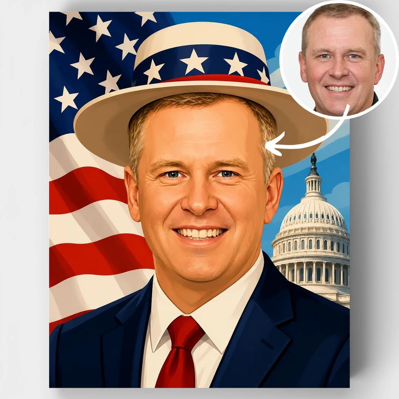 Patriotic Politician - Custom Paint by Numbers Kit