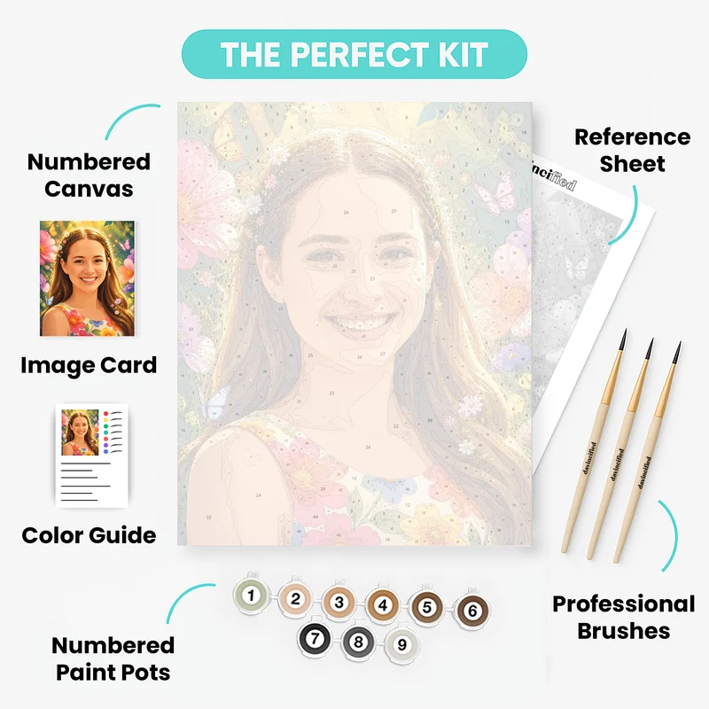 Enchanted Garden Princess - Custom Paint by Numbers Kit