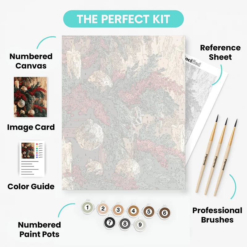 Festive Christmas Elegance - Paint by Numbers Kit