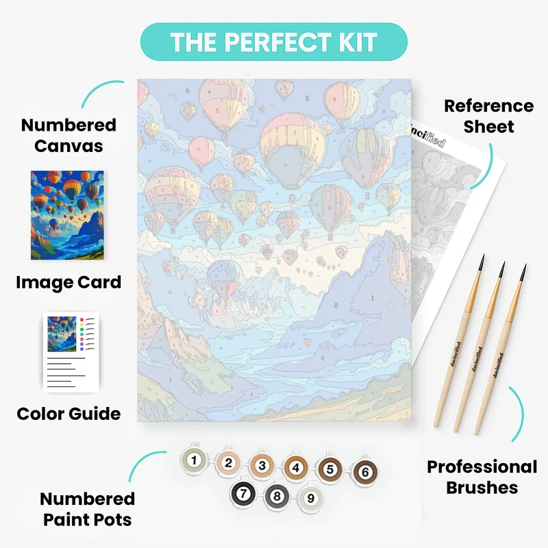 Alpine Balloon Festival - Paint by Numbers Kit