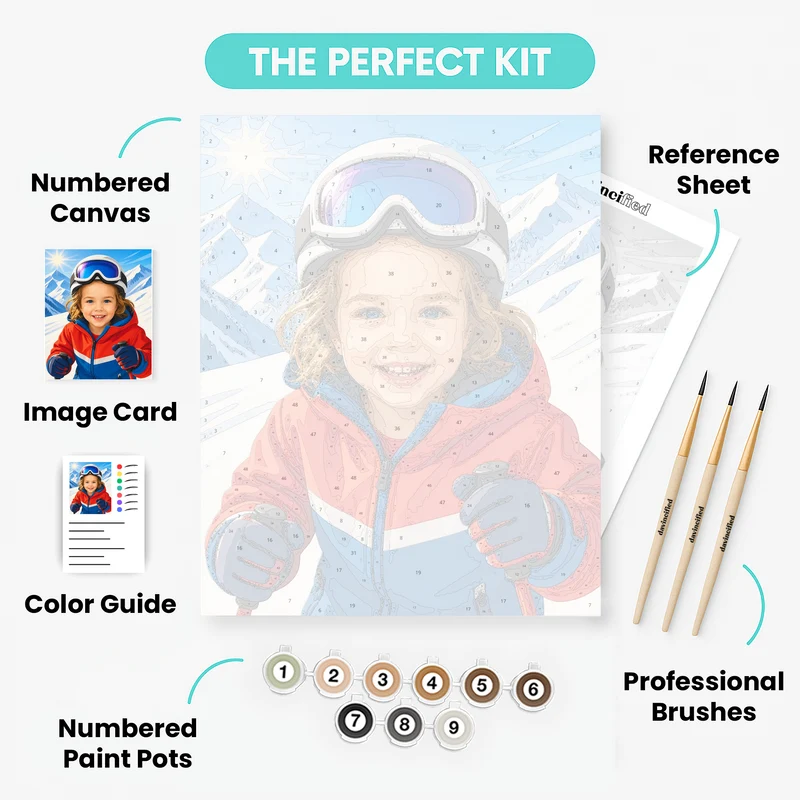 Winter Sports Adventure - Custom Paint by Numbers Kit