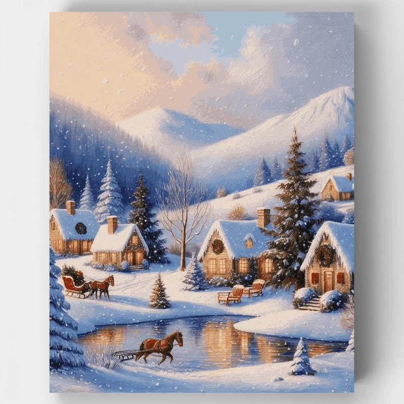 Winter Wonderland Village - Paint by Numbers Kit