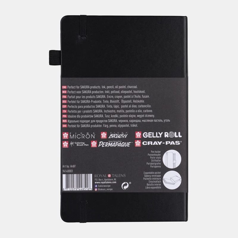 SAKURA Skizzenblock 140 g/m² – 80 Blatt, 9 – 21 cm