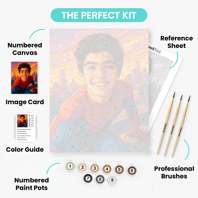 Slinging Hero - Custom Paint by Numbers Kit