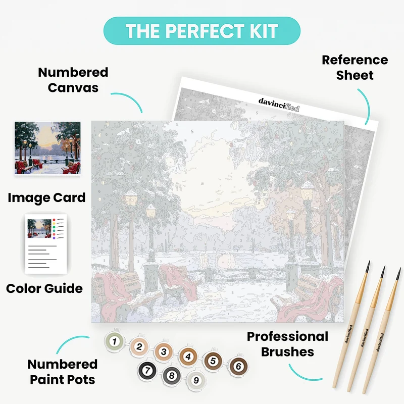 Winter Park Twilight - Paint by Numbers Kit