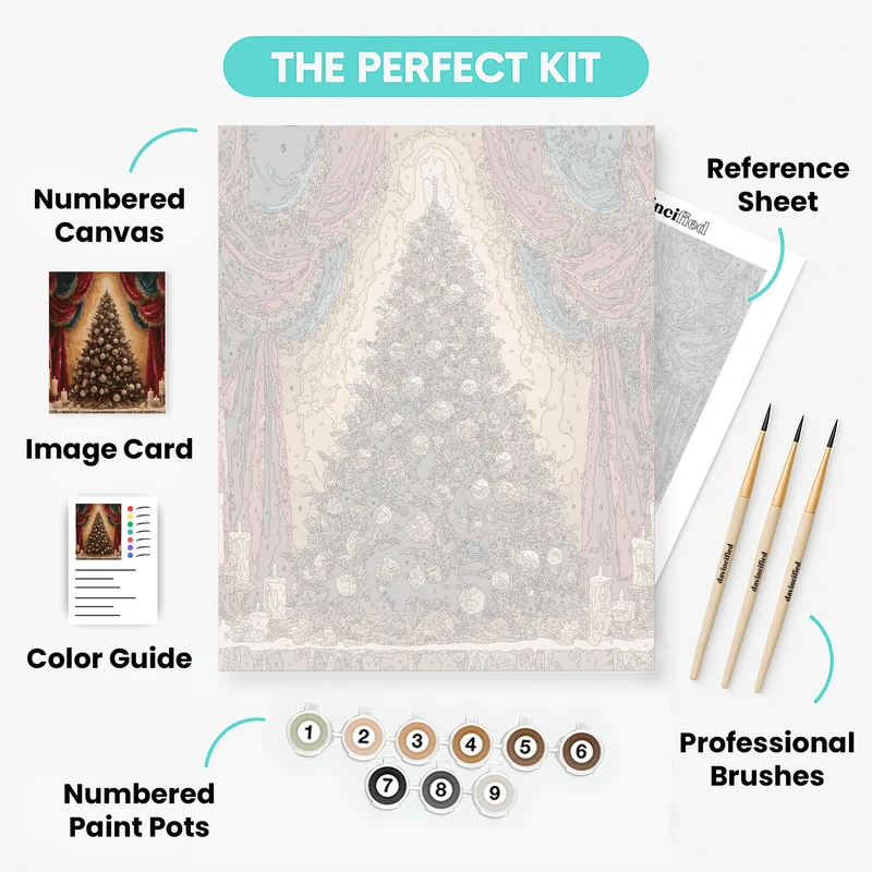 Elegant Christmas Tree - Paint by Numbers Kit