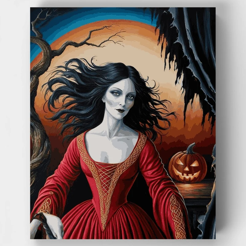 Gothic Halloween Enchantress - Paint by Numbers Kit